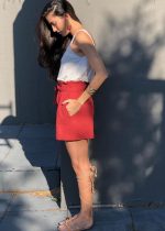 linen shorts with belt