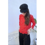 MANIA RED LACE TOP