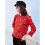 MANIA RED LACE TOP