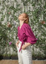 magenta blouse women