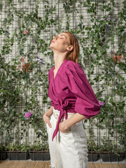 magenta blouse women