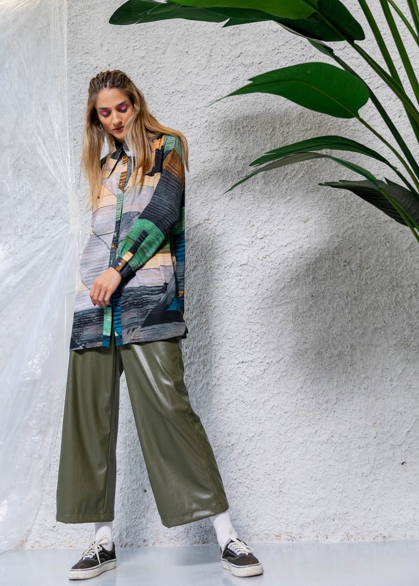 khaki culottes