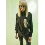 Πουκάμισο boyfriend μαύρο