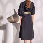 μαύρο μίντι φόρεμα καλοκαιρινό