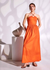 SURFACE MAXI DRESS BURNT ORANGE