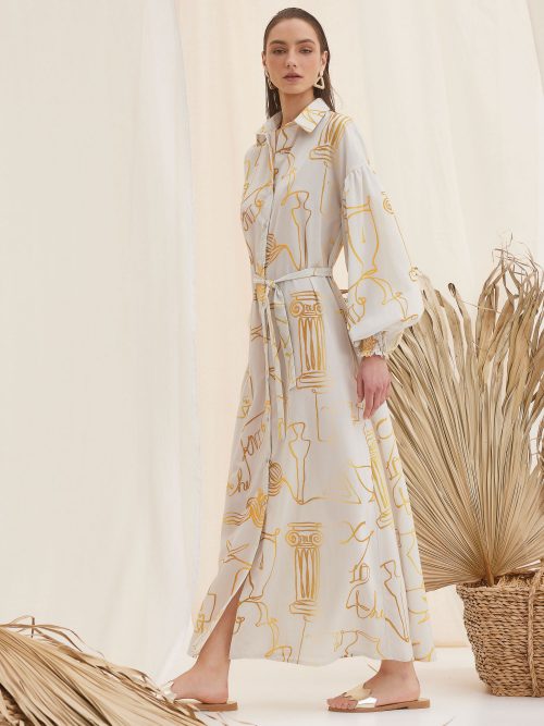 cotton shirt dress printed