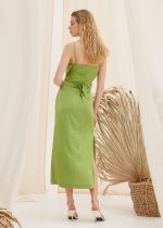 midi dresses lime green