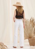 BOUNDLE WIDE LEGS OFF WHITE JEANS