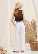 BOUNDLE WIDE LEGS OFF WHITE JEANS