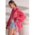 MOSAIC SILK TUNIC PINK WAVES