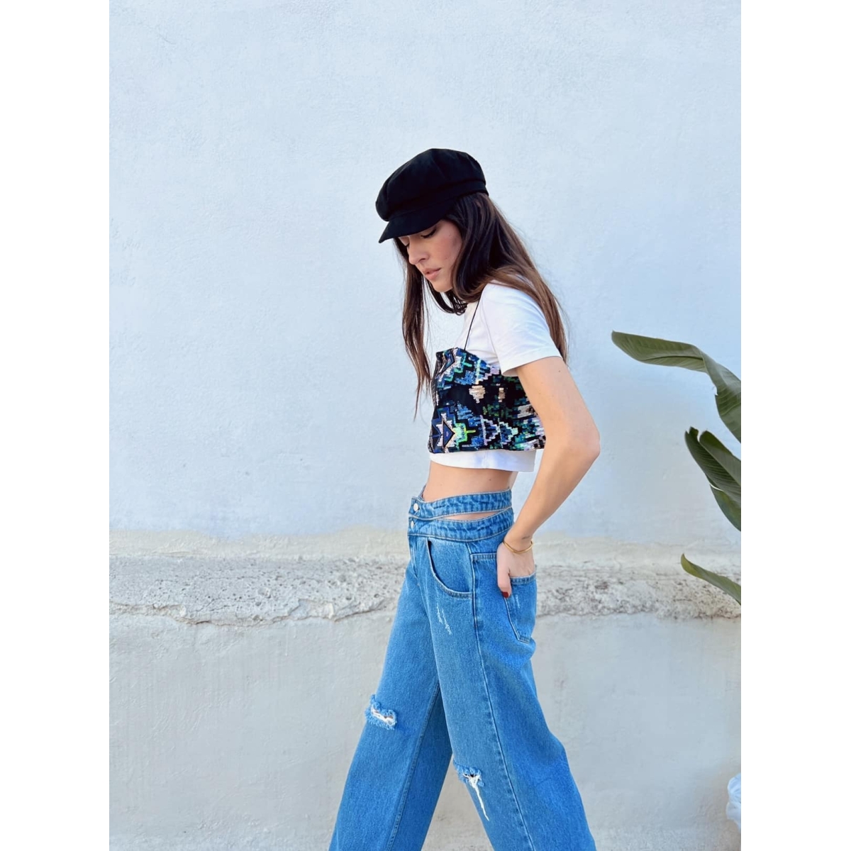 BOUNDLE WIDE LEGS BLUE JEANS