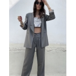 STAGE BLAZER WOOL LOGO GREY