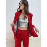 MAROON SPARKLY SEQUIN TOP SILVER