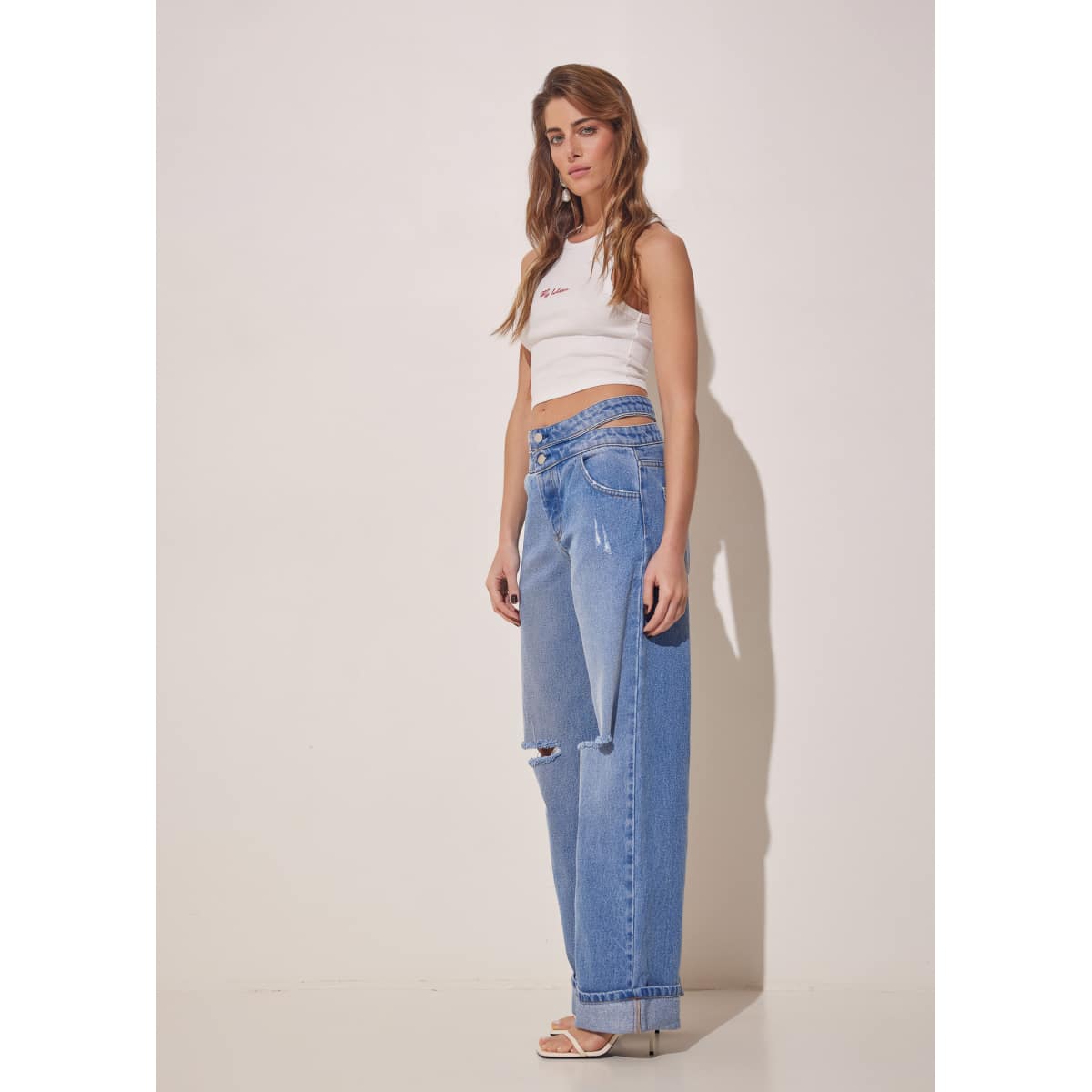 BOUNDLE WIDE LEGS BLUE JEANS