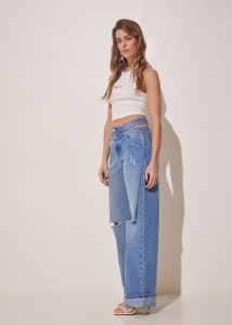 BOUNDLE WIDE LEGS BLUE JEANS