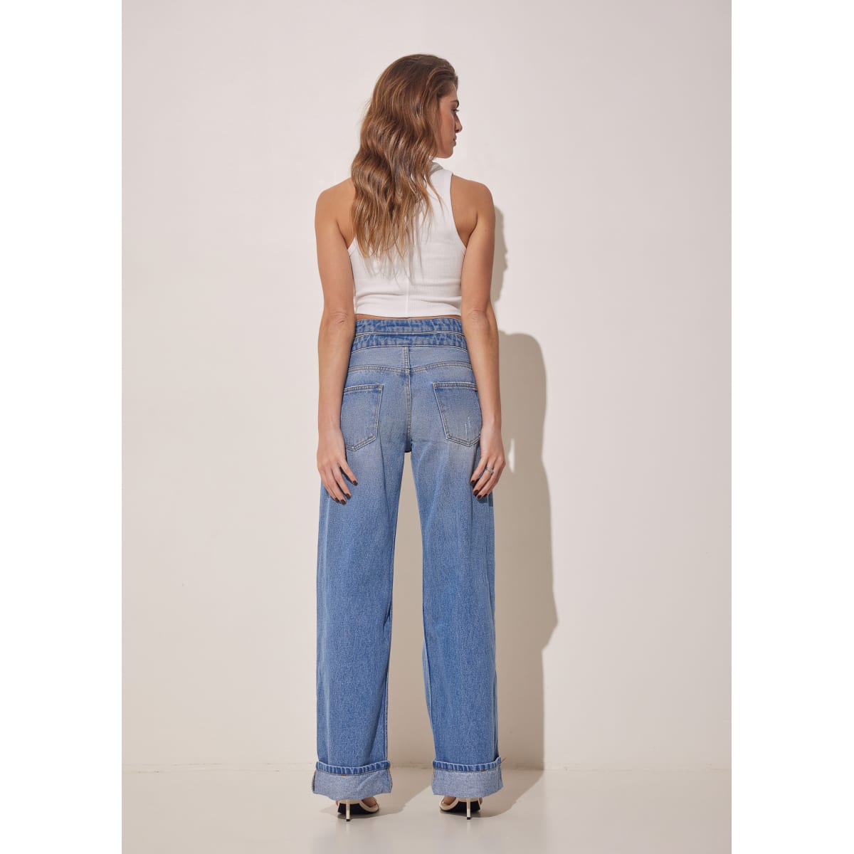 BOUNDLE WIDE LEGS BLUE JEANS