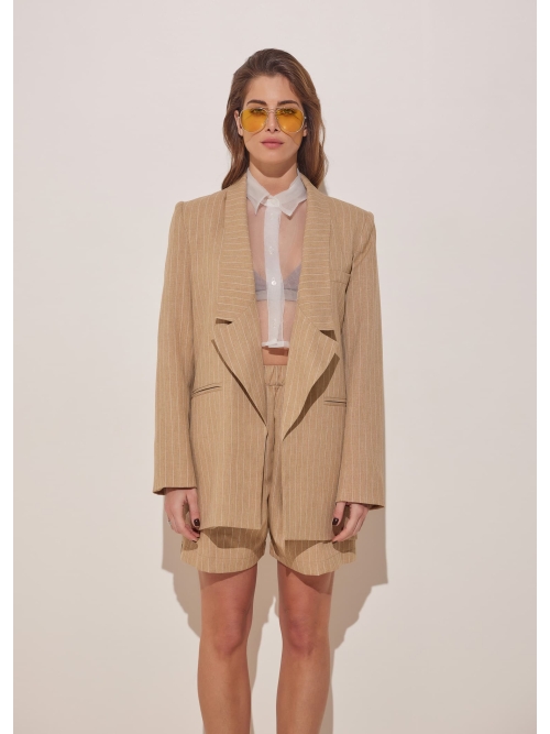 ANEMOIA BLAZER LINEN BEIGE STRIPED