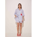 LIBEROSIS UNISEX SHIRT LIGHT BLUE STRIPE