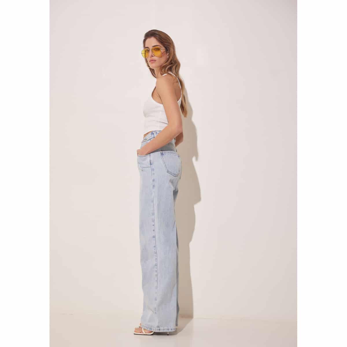 BUTTON ADJUSTABLE WAIST JEANS