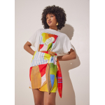 WRAP MINI SKIRT HUG PRINT