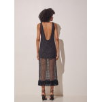 FISHNET LUREX DRESS BLACK