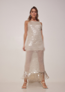 DRESS SILVER SEQUIN