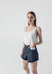 MAIDEN DENIM SHORTS BLACK WASH