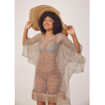 SONDER TUNIC DRESS FISHNET LUREX SAND