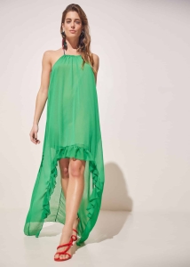 iconic flawy layered dress green