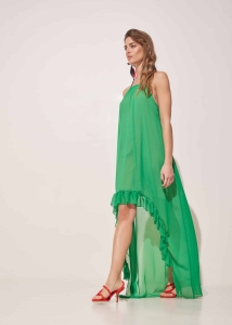 iconic flawy layered dress green