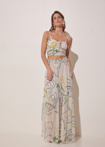 MAXI SILK SKIRT PRINTED