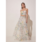 ESTIA MAXI SILK SKIRT INTIMACY PRINT