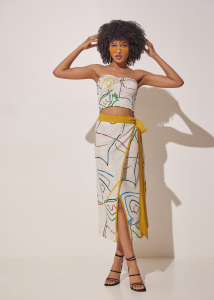 PRINTED WRAP SKIRT INTIMACY