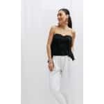 BUTTON ADJUSTABLE WAIST JEANS OFF WHITE