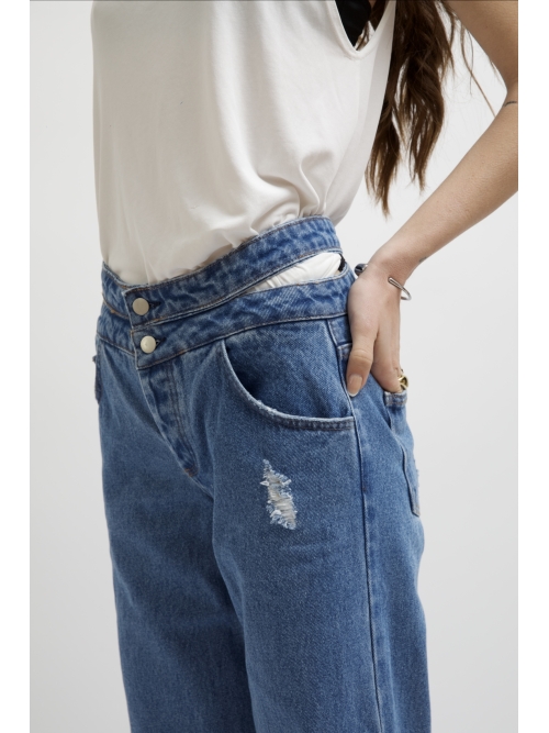 BOUNDLE WIDE LEGS BLUE JEANS