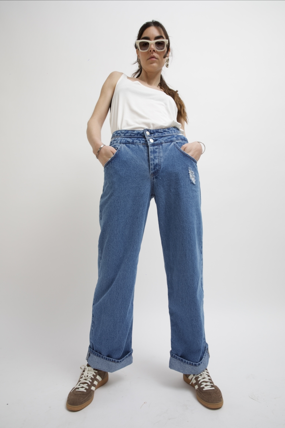 BOUNDLE WIDE LEGS BLUE JEANS