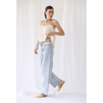 OUTBURST CUT OUT FLARE JEANS LIGHT BLUE WASH