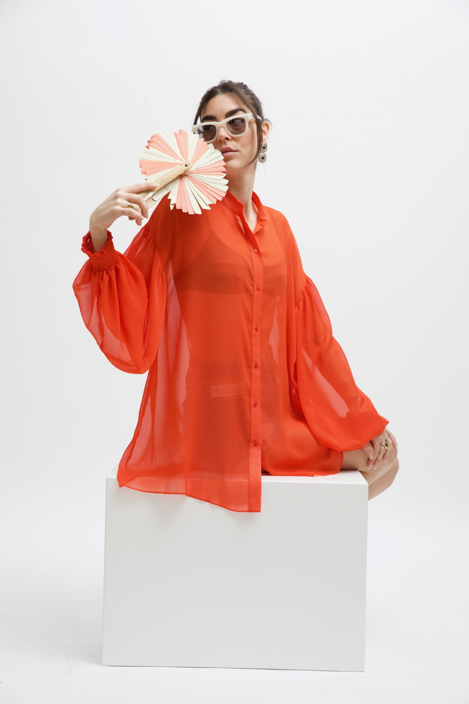 0S1A7604 EROS MINIMAL TUNIC TOP ORANGEADE