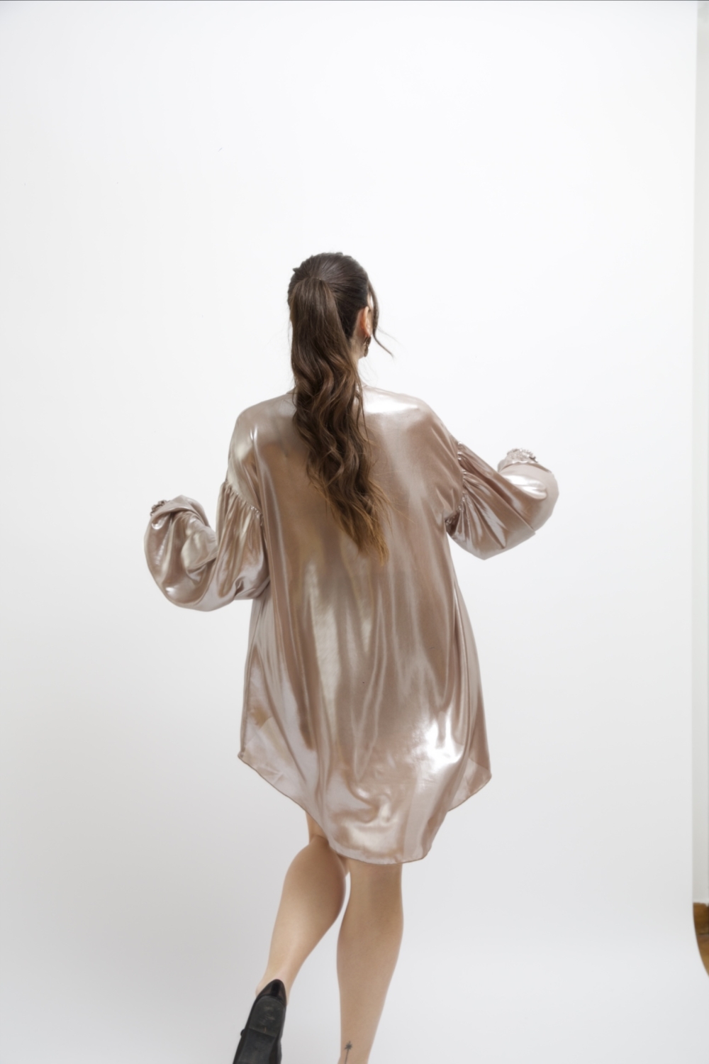 EROS MINIMAL TUNIC TOP MIRROR GOLD