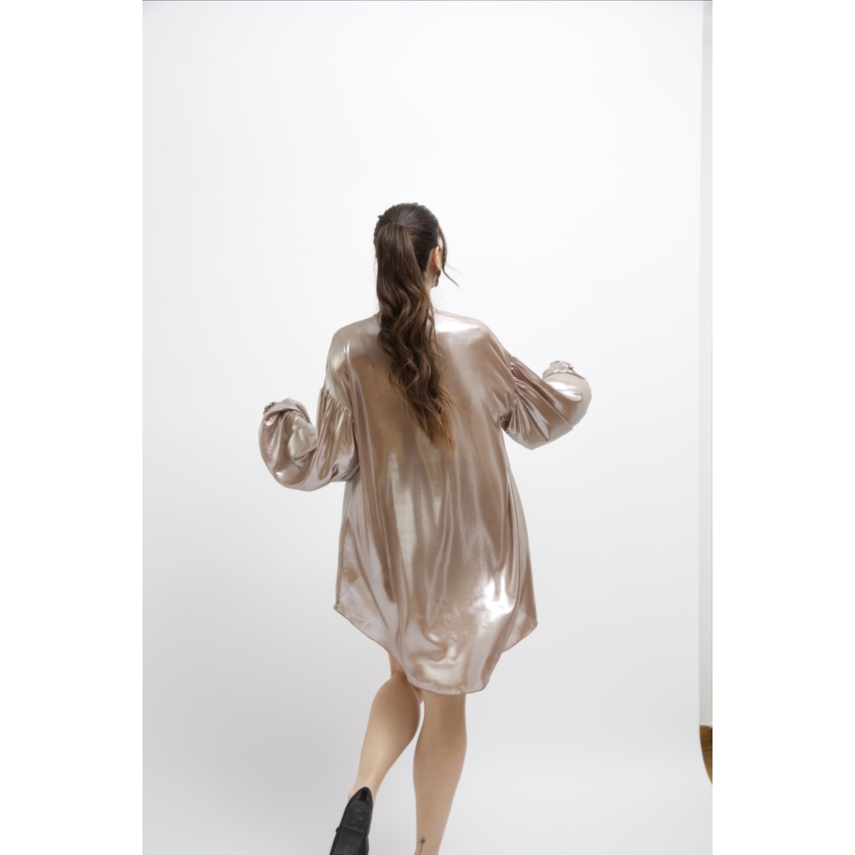 EROS MINIMAL TUNIC TOP MIRROR GOLD