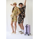 SUNBORN UNISEX SHIRT ΜΑΤ SATIN FLOWGIRLS BLACK PRINT