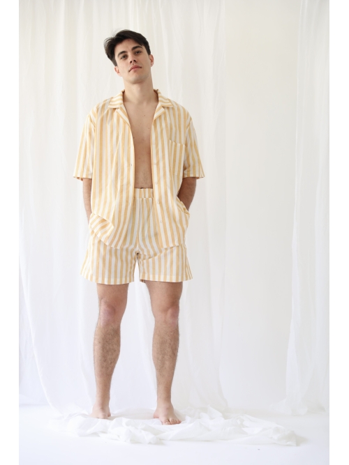 SUNNY UNISEX SHORTS STRIPED BUTTER YELLOW