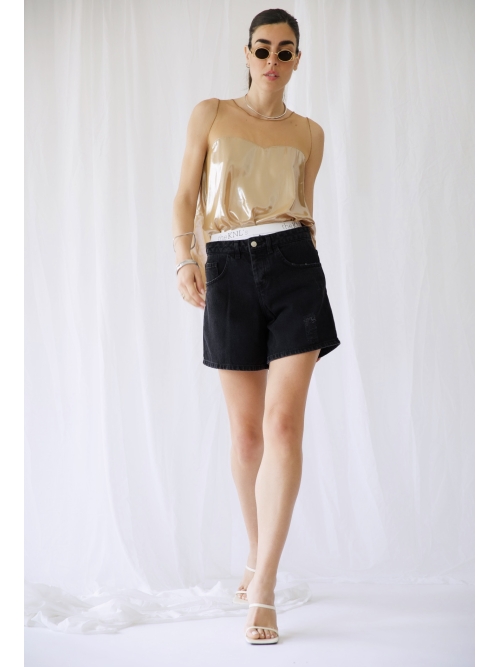LIGHT PEPLO TOP OFF METALLIC GOLD