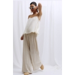 RHEA LINEN WIDE LEG PANTS NATURAL