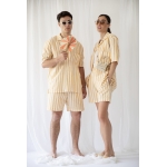 SUNBORN UNISEX SHIRT STRIPED BUTTER YELLOW