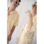 SUNBORN UNISEX SHIRT STRIPED BUTTER YELLOW
