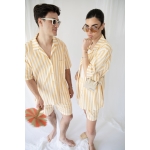 SUNNY UNISEX SHORTS STRIPED BUTTER YELLOW
