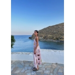 RETREAT SILKY MIDI DRESS PINK WALL ART