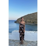 RETREAT SILKY MIDI DRESS BLACK FLOW GIRLS