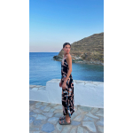 RETREAT SILKY MIDI DRESS BLACK FLOW GIRLS